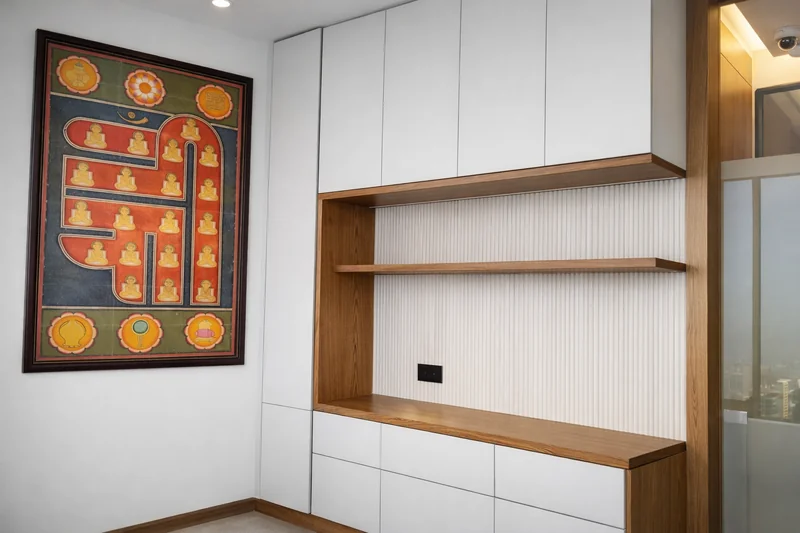 Custom built-in office joinery and storage solutions – Creative Avenue Decor Design Ajman UAE