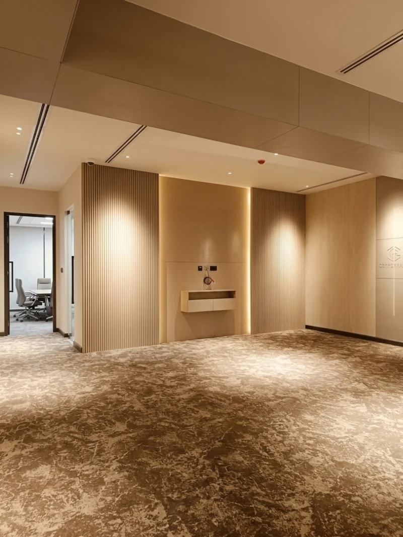 Complete custom furniture fit-out at Falcon DIP Dubai Investment Park – Creative Avenue UAE